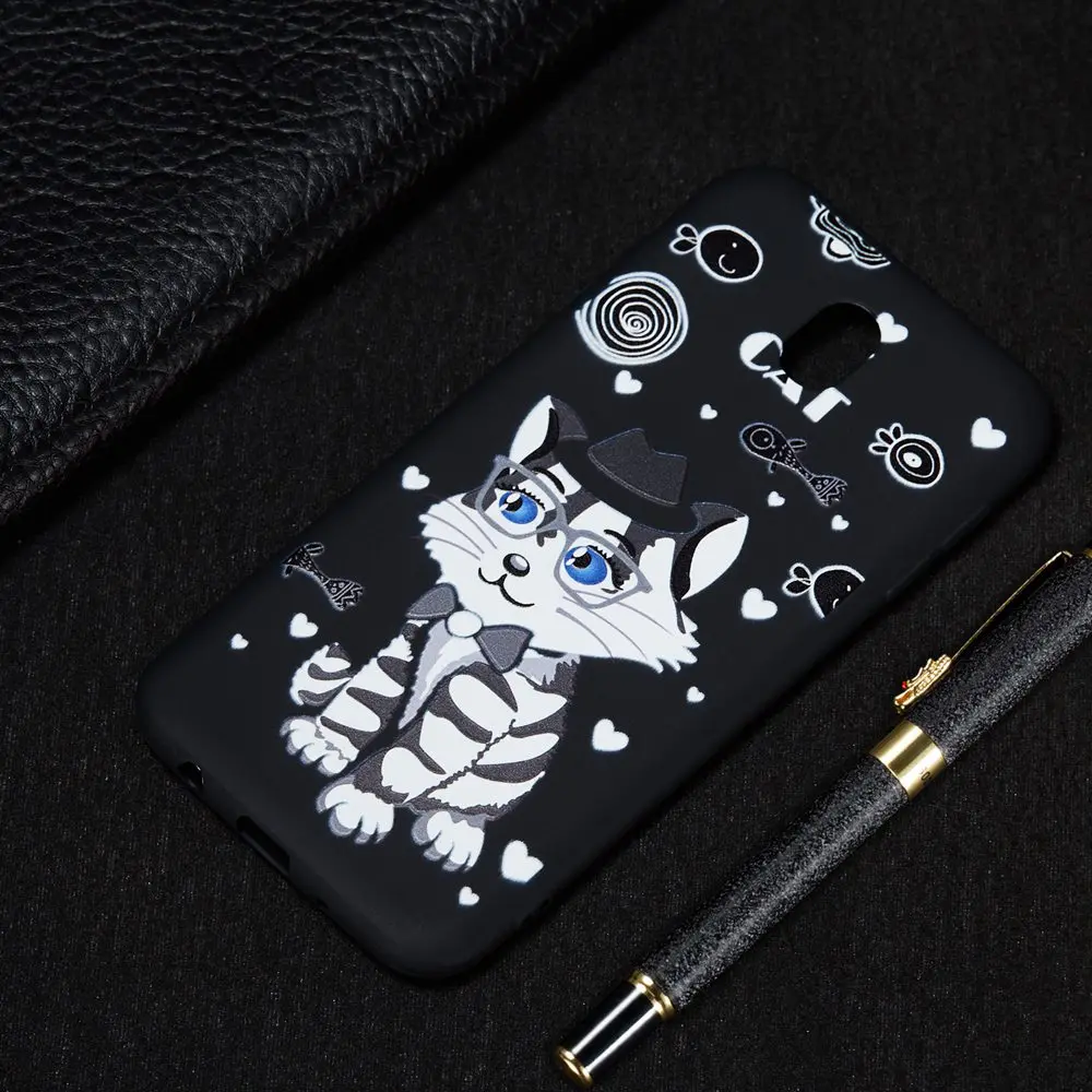 Starry sky Series Black Silicone Phone case For Samsung Galaxy J3 2017 J330 J5 J530 J7 J730 phone cover caso etui |