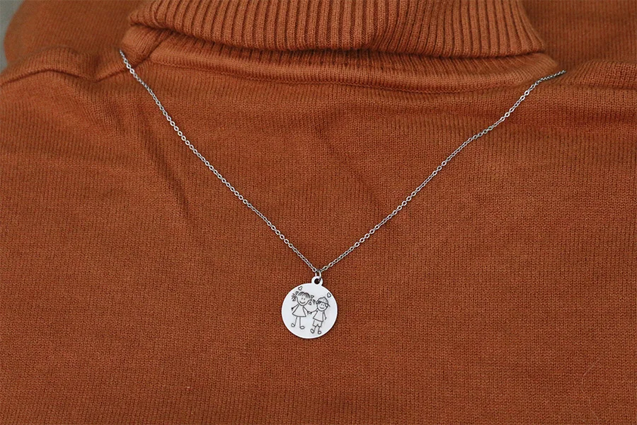 High quality stainless steel couple necklace girl and boy pendant Wedding gif jewelry | Necklace