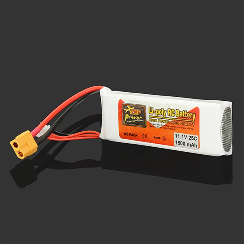 Высококачественная аккумуляторная батарея ZOP Power 3S 11 1 В 1500 мАч 25C перезаряжаемая