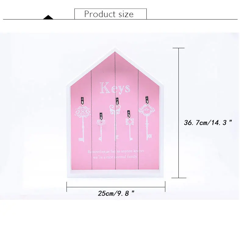 

Ins Wooden House Key Hooks Wall Hanging Decor Figurines American Pastoral Crafts Creative Shelf For Kid's Bedroom Ornaments Gift