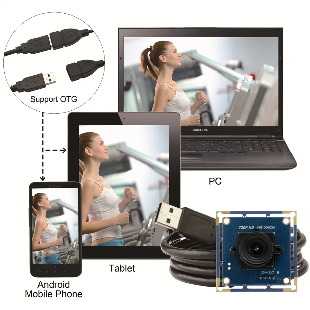 1 мегапиксельная cmos-сенсор 2 мм объектив HD 720P UVC android linux windows мини веб-камера USB 0 с CE