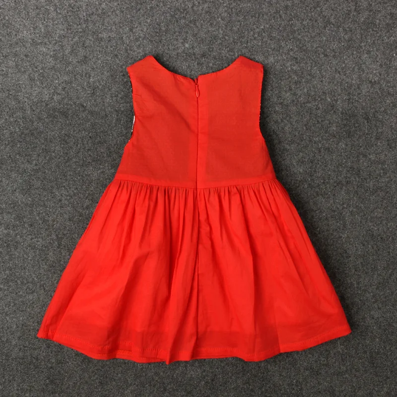 Платье для девочек новинка 2017 милое платье с лисой маленьких вырезом на спине