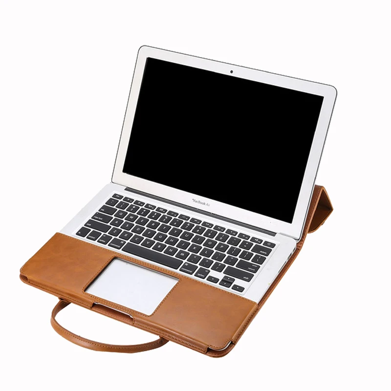 Кожаный чехол-подставка для MacBook Air Pro retina 11, 12, 13, 15 дюймов, чехол-книжка, роскошная сумка для ноутбука, чехол s PU