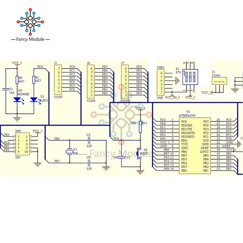 Макетная плата ATmega8 ATmega48 ATMEGA88 AVR сделай сам | Инструменты