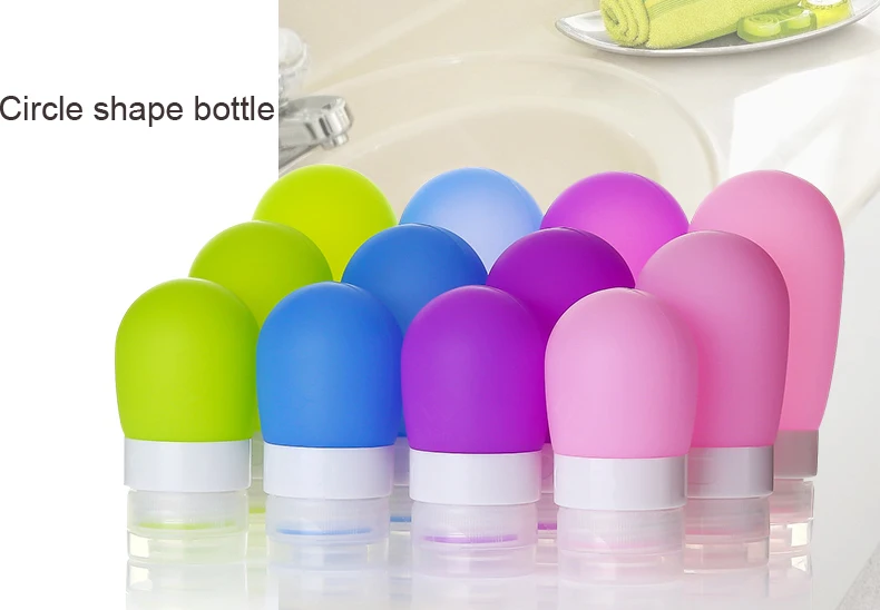 Силиконовая портативная дорожная пустая косметическая бутылка с присоской