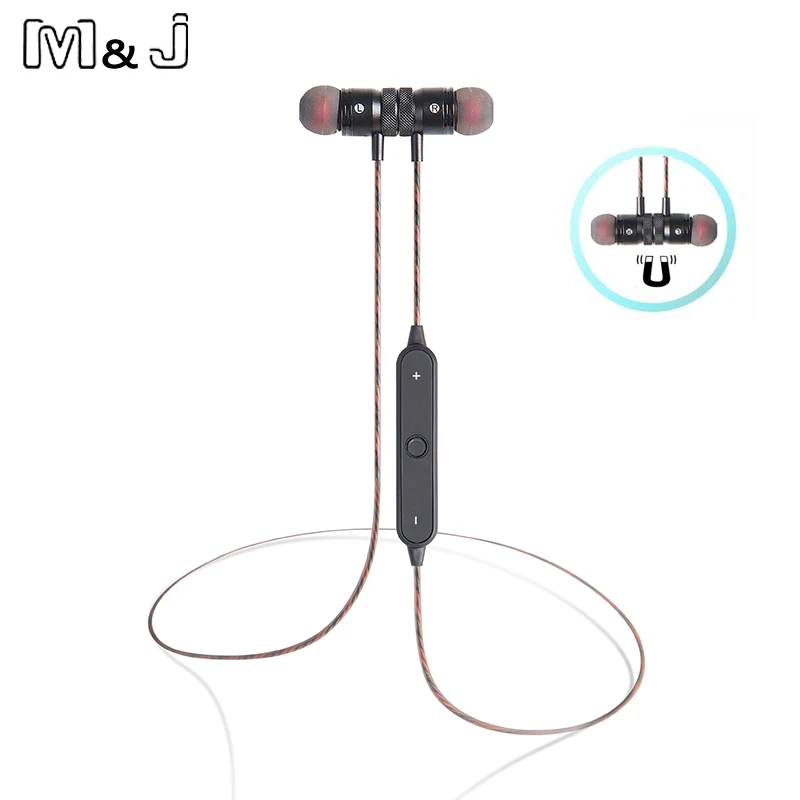 M & J BT 22 новейшие магнитные беспроводные Bluetooth наушники стереогарнитура музыка