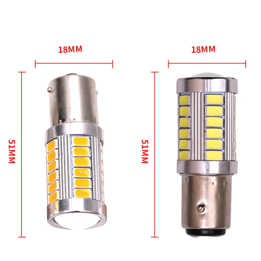 1 шт. 1156 BA15S 5630 33SMD светодиодный ламп белого красного желтого и 800LM автомобиля