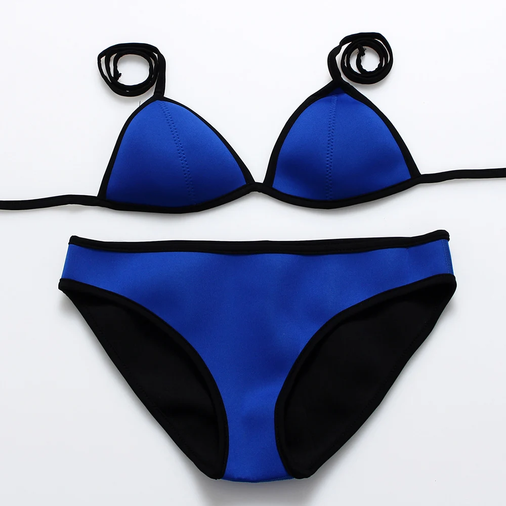 Neoprene Sexy Bikinis Set Swimwear Women Swimming Halter Bathing Beach Wear Bodysuit Bikini Swimsuit Wears Muti Colors |