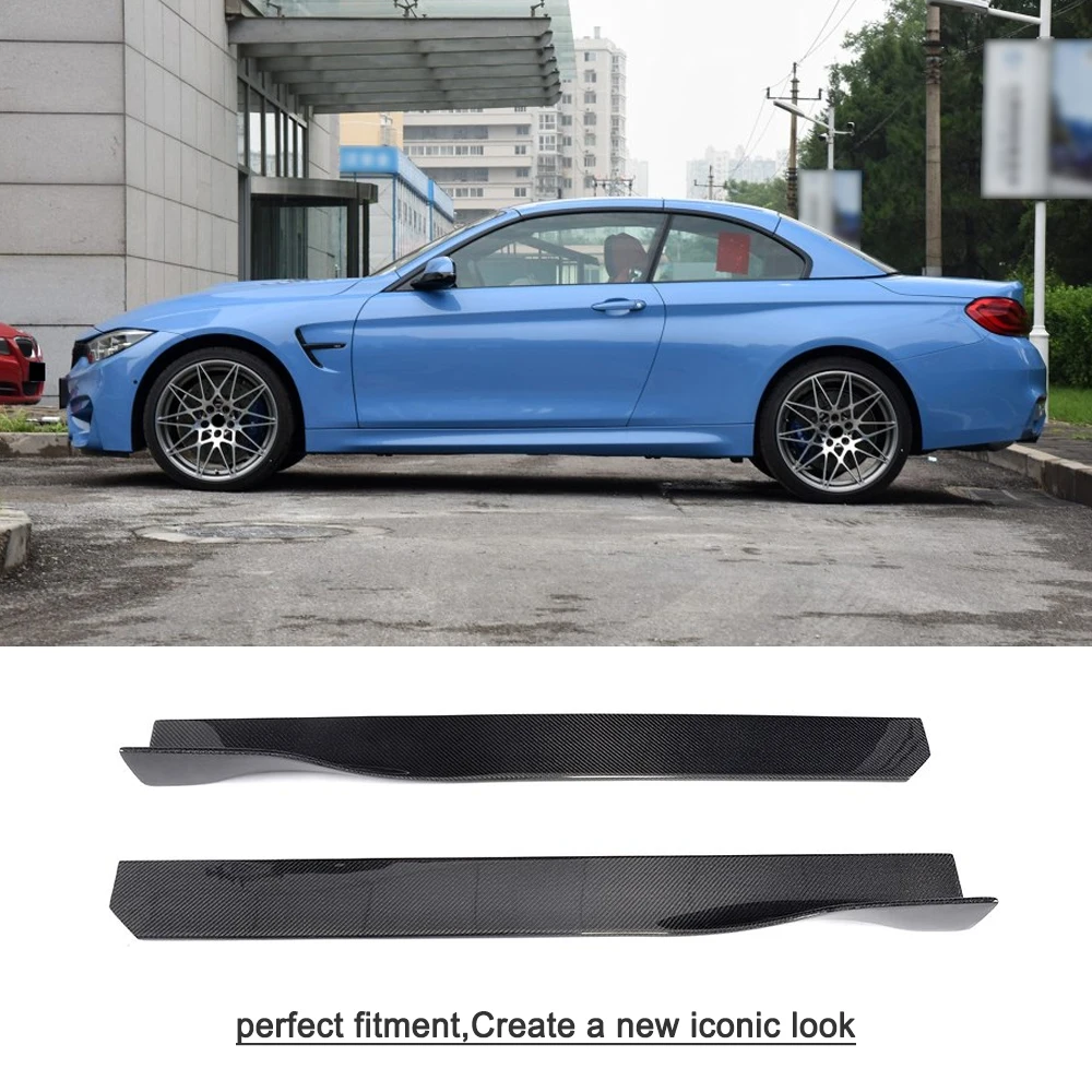 Углеродное волокно Авто сторона юбка фартук протектор для BMW E90 E92 F80 F82 M2 M3 M4 F30 G30