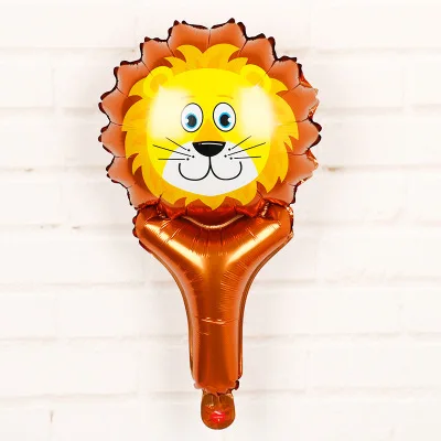 lion Lucky 50 шт./лот мультфильм Heros KT Воздушные шары "Миньоны" палочки держатели надувные фольга Воздушные шары на день рождения вечерние принадлежности украшения - Цвет: lion