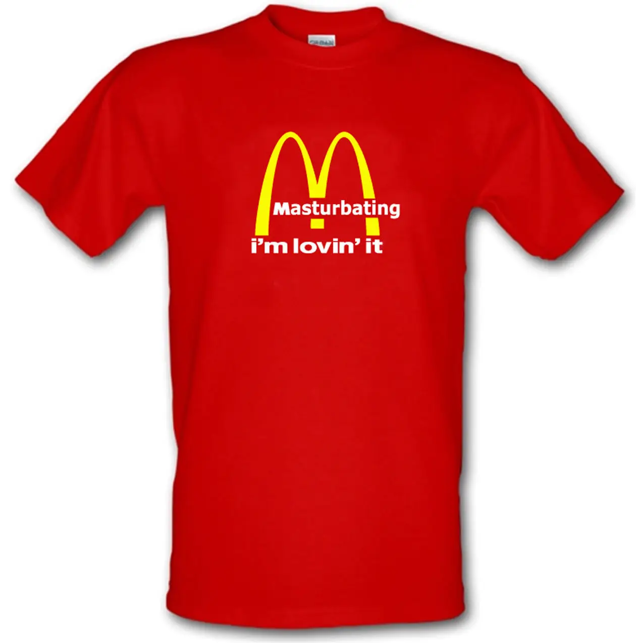 Мастурбации мне нравится! Стильная футболка из тяжелого хлопка в стиле Mcdonalds