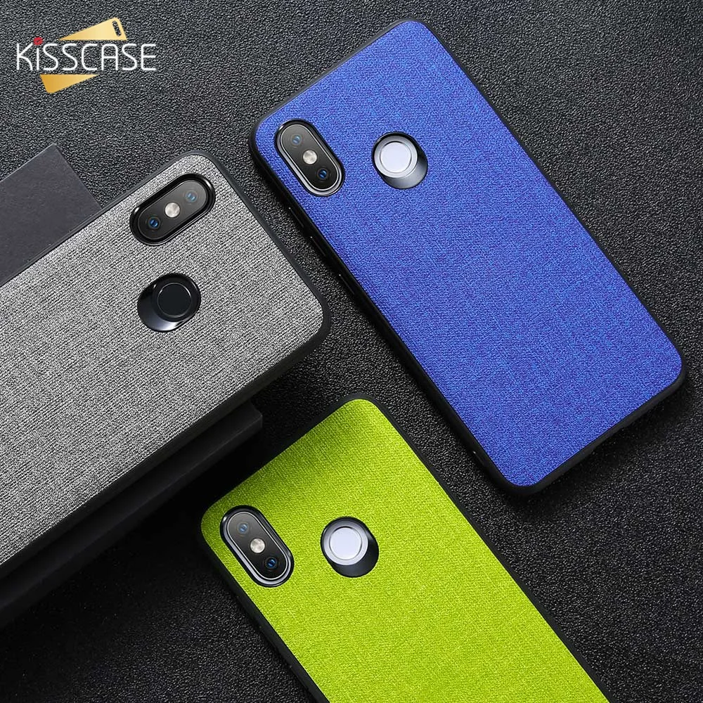 чехол для pocophone f1 mi max 3 KISSCASE бизнес ткань теплый телефона красный Note 7 5 6 8 Pro мягкие