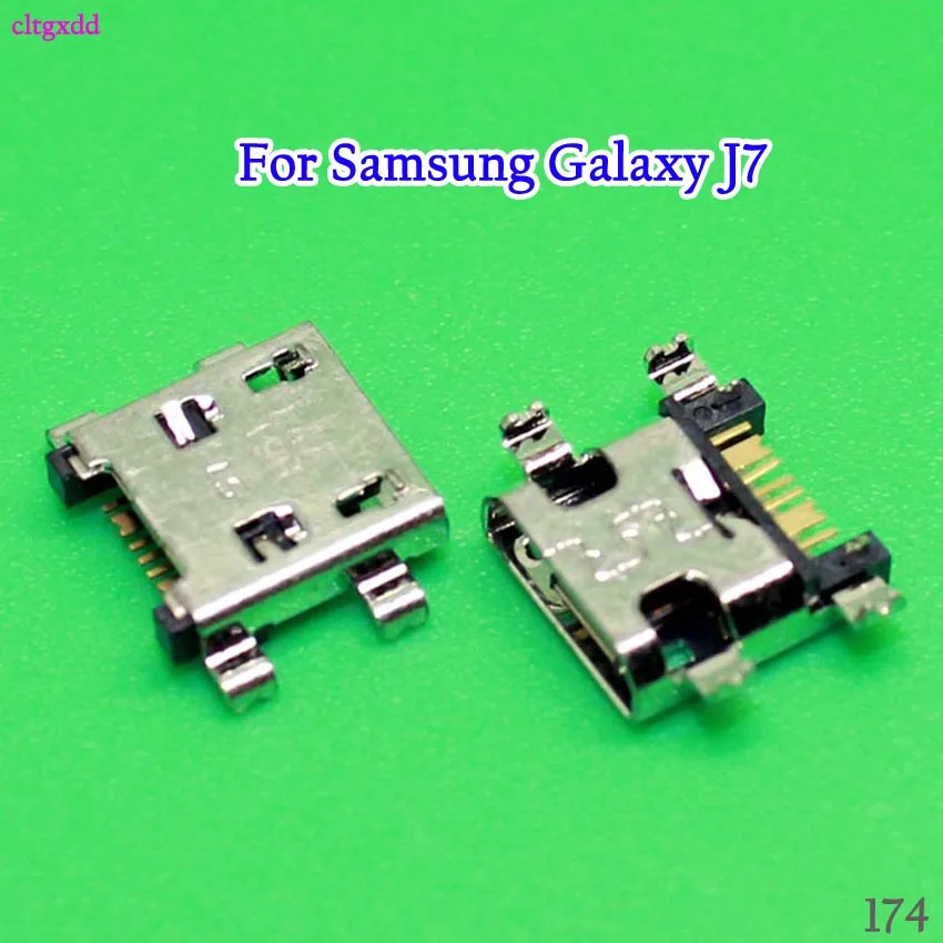 100 шт./лот USB-коннектор для зарядного порта Samsung Galaxy J7 J700 J700F 2015 / J710 J5 J510 2016