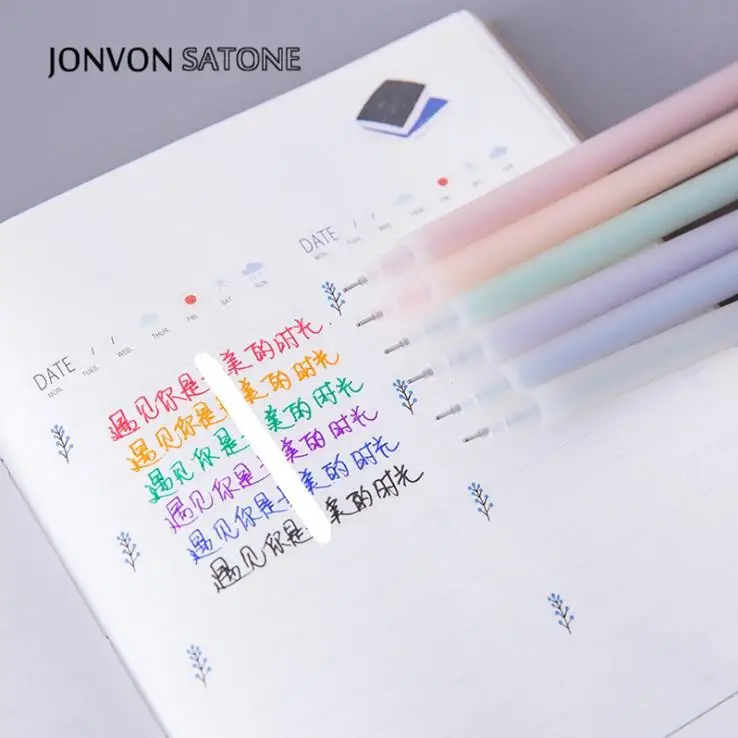 Набор цветных гелевых ручек Jonvon Satone 2 шт. канцелярские принадлежности для офиса и