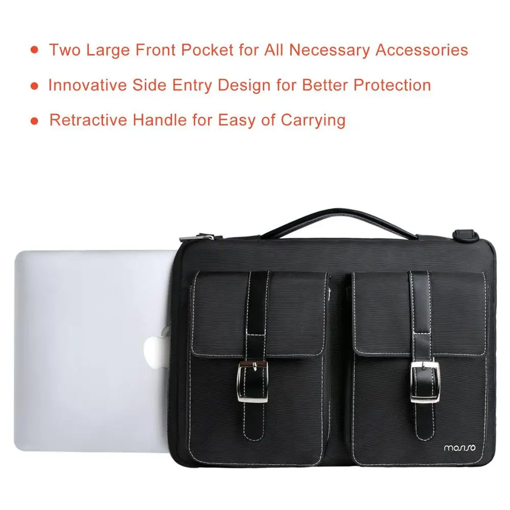 MOSISO Laptop Bag 13 13.3 14 15.6 Inch Black Notebook for Macbook Air Pro Retina 15 Computer Shoulder Handbag Briefcase | Компьютеры и