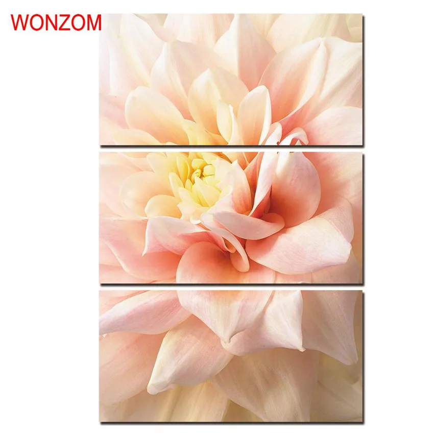 WONZOM HD Печатные элегантные цветочные настенные фотографии обрамленные