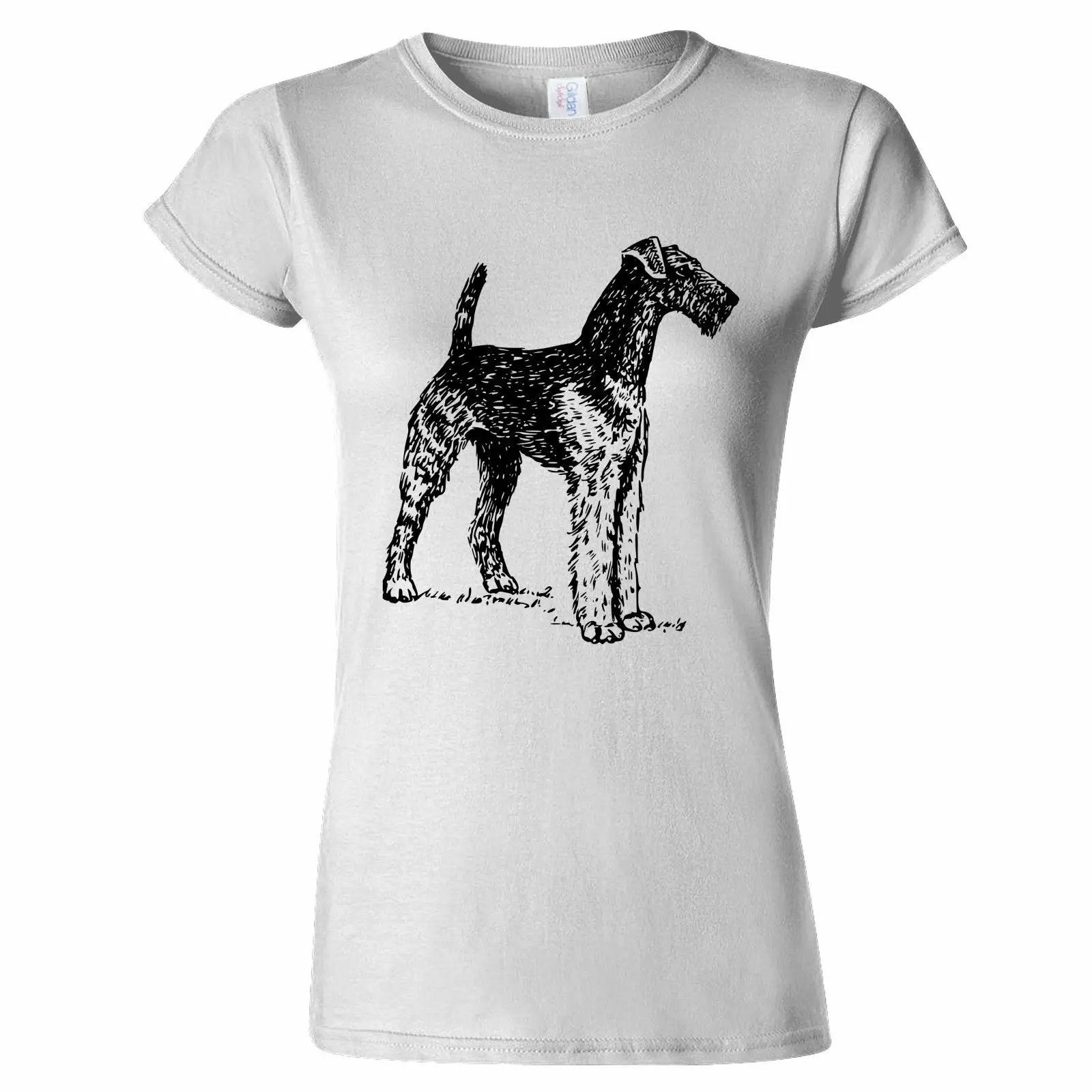 AIREDALE TERRIER DOG SKETCH WOMENS T SHIRT PET CANINE PRESENT ART ANIMAL New Shirts Funny Tops Tee Unisex | Мужская одежда