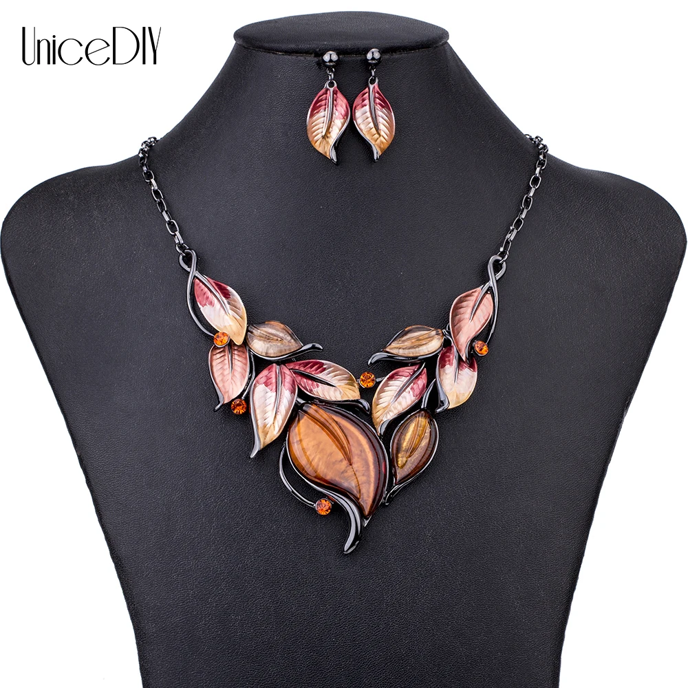 

MS1504603 Модный комплект ювелирных изделий высокого качества ожерелье наборы для женщин ювелирные изделия Разноцветные кристаллы из смолы ун...