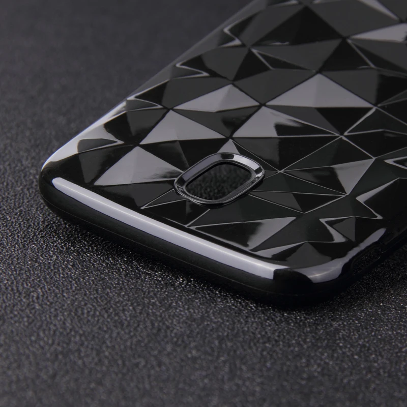 J&ampR 3D Diamond Pattern Case For Samsung Galaxy J5 2017 Silicone Cover Phone A6 A8 J6 2018 S8 S9 Note 9 Funda |