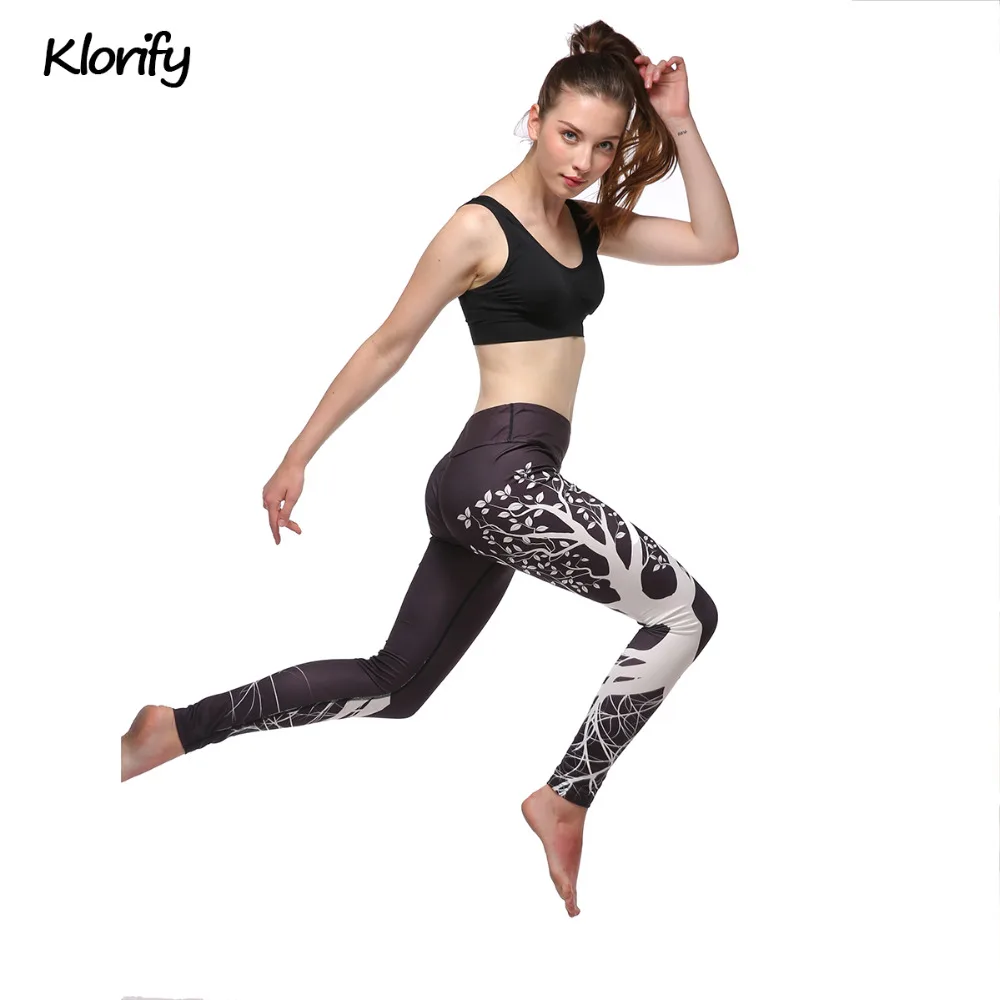 Klorify Women's 3D Digital Print Pant Workout Running Tights Active Yoga Capris Leggings |