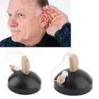 Портативный Перезаряжаемые слуховые аппараты звуковой усилитель звука за ухом JZ-1088F для пожилых людей уход за ухом слуховой аппарат вилка стандарта ЕССША