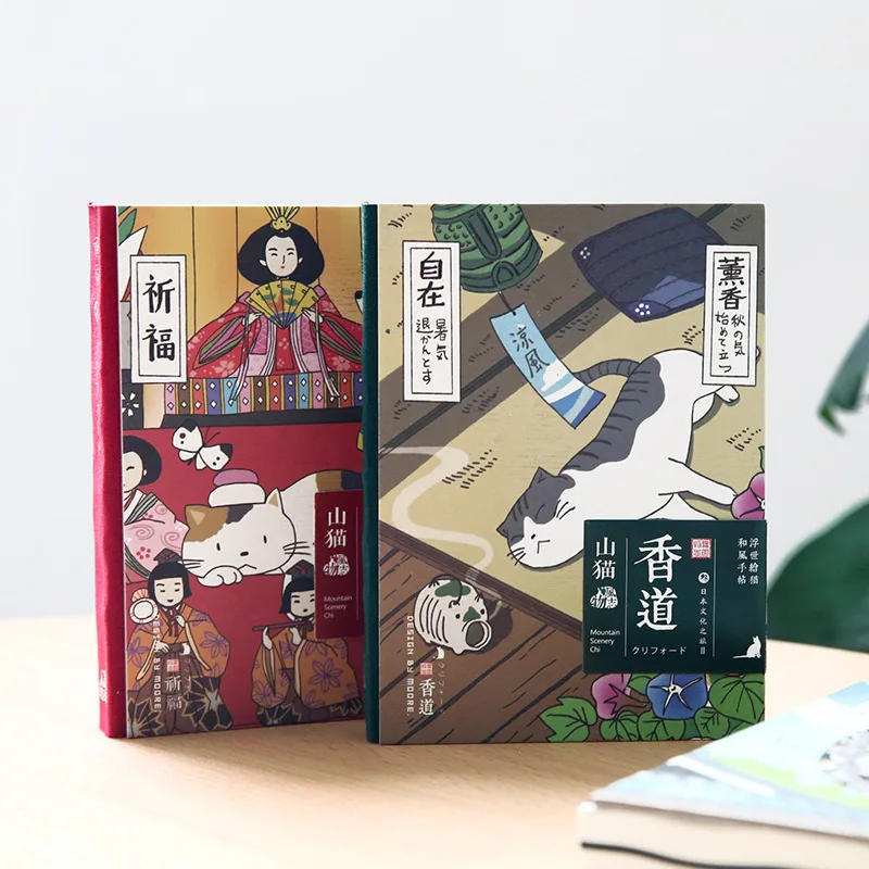 Симпатичный мультяшный блокнот с кошкой в японском стиле дневник книга планер