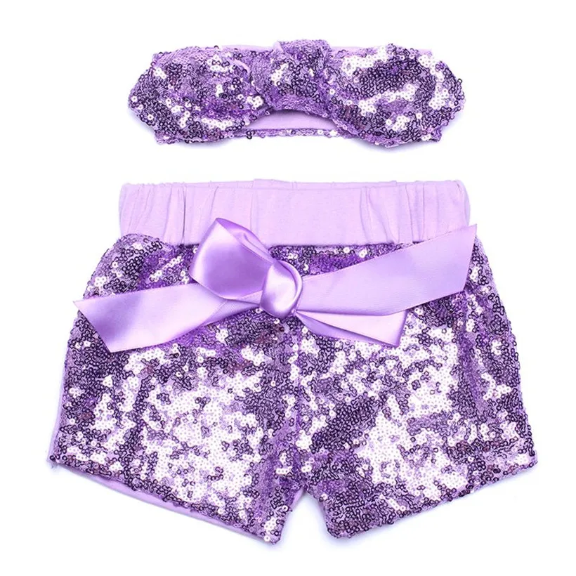 Черные блестящие шорты для маленьких девочек и соответствующие блестки