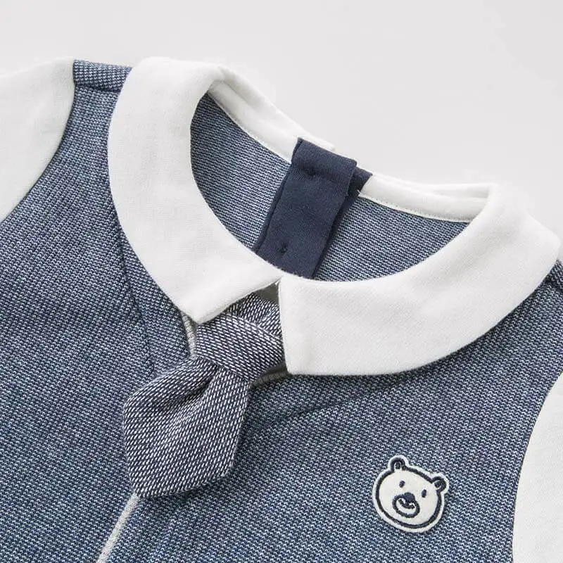 DBW8557 dave bella baby boy clothes children long sleeve clothing sets kids boutique outfits boys with tie gentleman | Детская одежда и