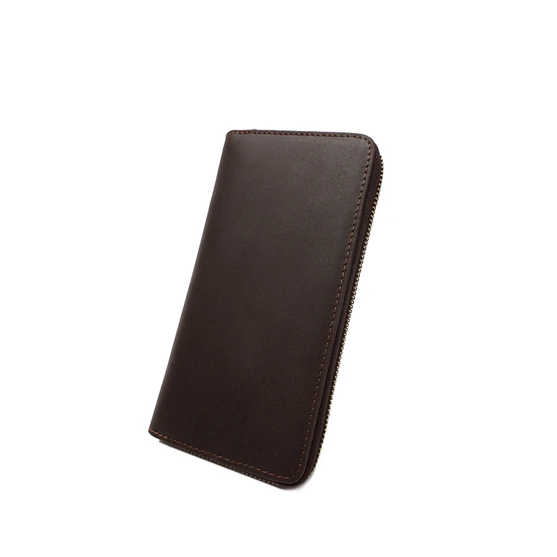 Мужская модная сумка-клатч из натуральной кожи длинный большой вместительный