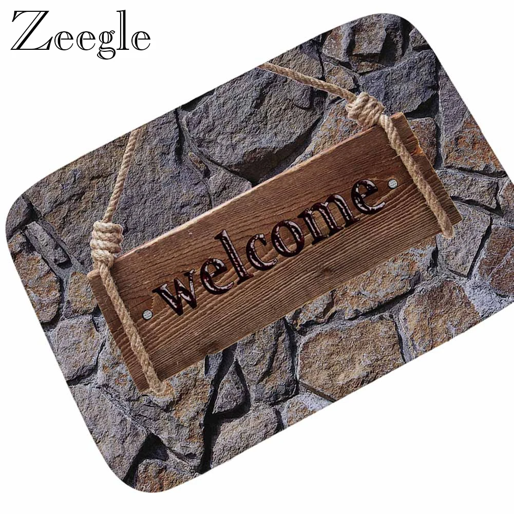 Zeegle 3D камень напольный коврик с принтом Нескользящие Коврики для гостиных Добро