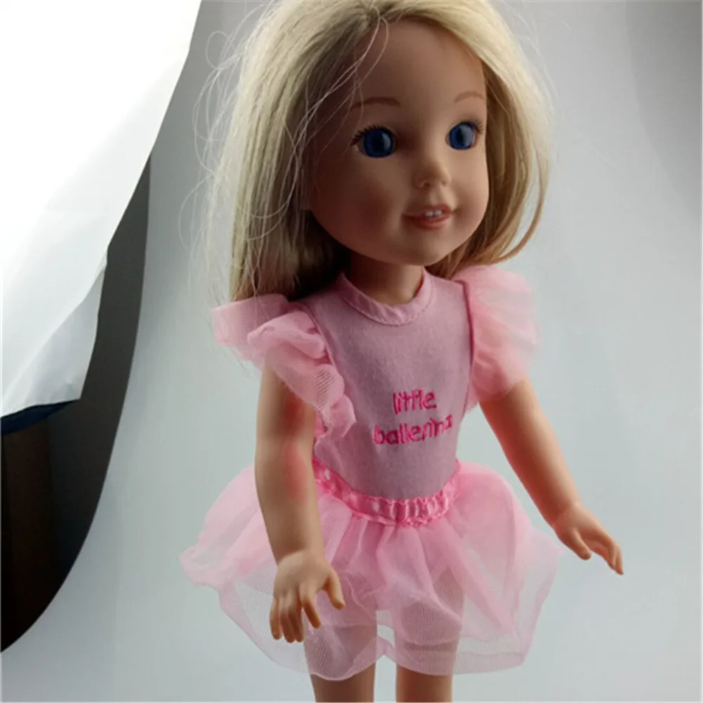 Новые прекрасные костюм Балетные Костюмы Одежда Fit 14.5 дюймов American Girl Куклы Wellie