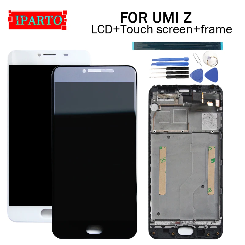 ЖК дисплей UMI Z 5 дюйма дигитайзер сенсорного экрана рамка в сборе 100% Оригинальный