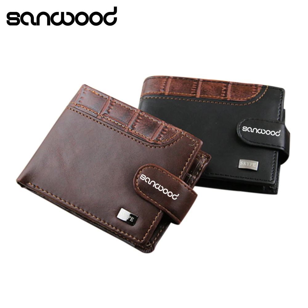 2016 Мужской Двойной кошелек из искусственной кожи|f wallet|wallet pursebillfold coin wallet |