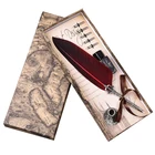 Английская каллиграфия Ретро реклама подарок перо ручка погруженная в воду металлическая перьевая ручка школьные принадлежности