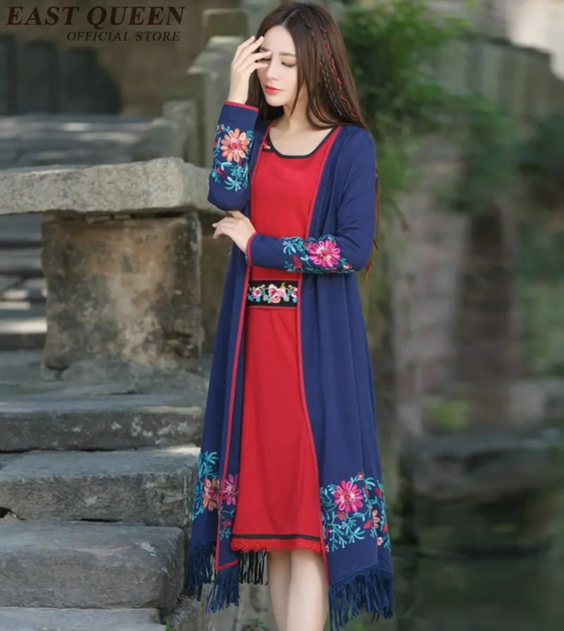 Летняя одежда для женщин традиционная китайская женский кардиган с длинным