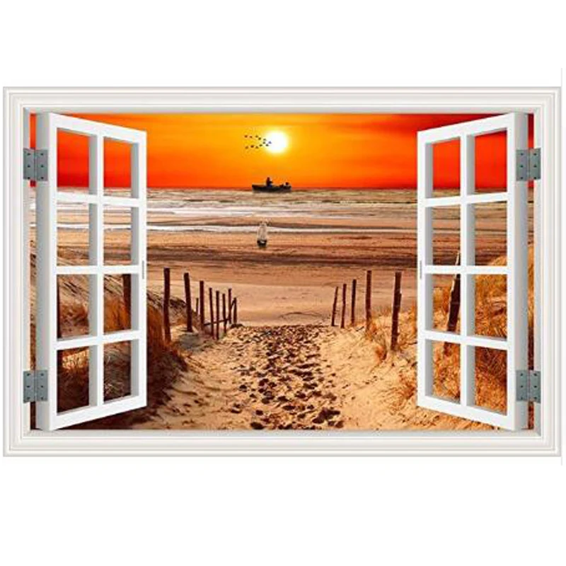 

Outside the window landscape needlework Diy Handicrafts Diamond Embroidery 5D Diamond Painting Mosaic cross stitch Z1292