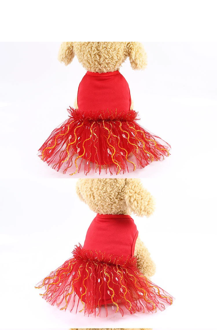 Сетки Собака платье для маленьких собак лето Чихуахуа Мопс одежда для щенка, котика Костюмы платья для животных поставки