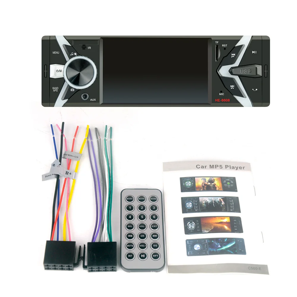AOSHIKE 1 Din Автомобильный мультимедийный плеер 4 ''HD MP5 Bluetooth FM TFT AUX машины с