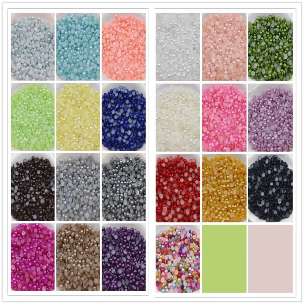 

Free Shipping 200pcs/lot 10mm half round Imitation Pearls Flatback Beads DIY Decoration
