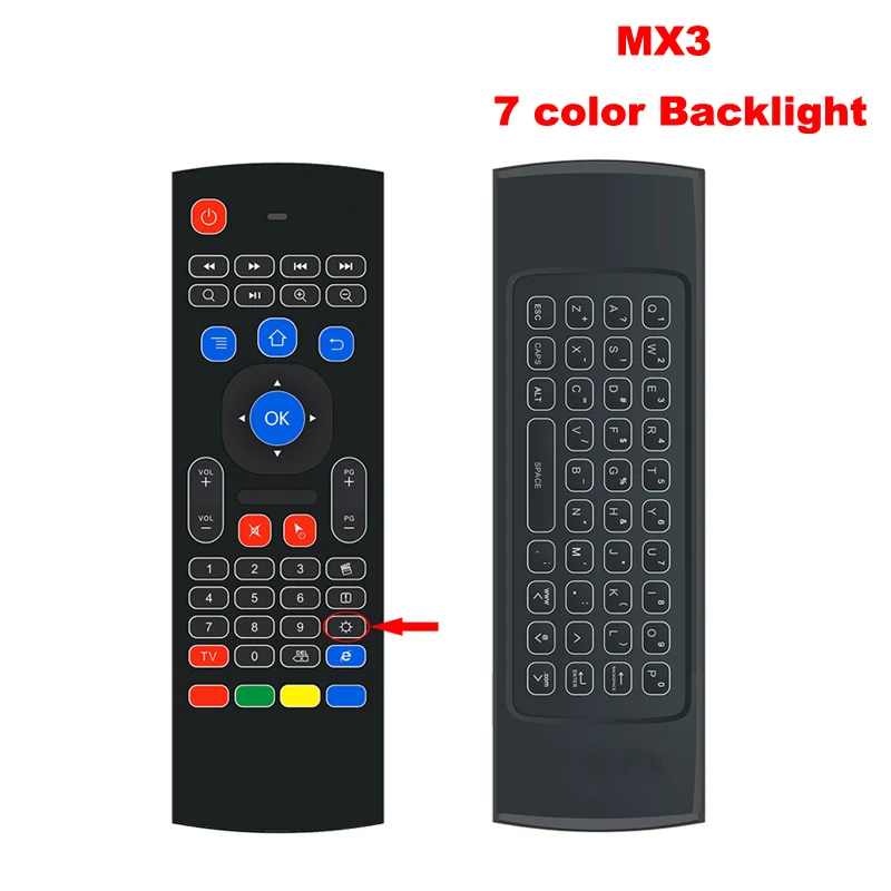 MX3 Air mouse 2,4G Беспроводная мини-клавиатура с ИК-обучающим расширенным пультом дистанционного управления для Android tv Box компьютера X96 Mini