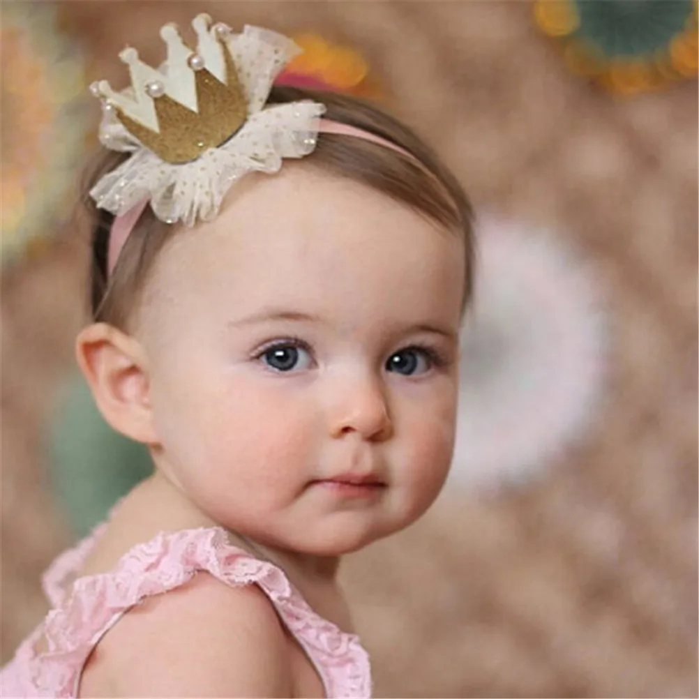 

Girl's Head Accessories Hairband Baby Shiny Cute Princess Children Tiara Hair Band Headband Kids Elastic Crown Headwear