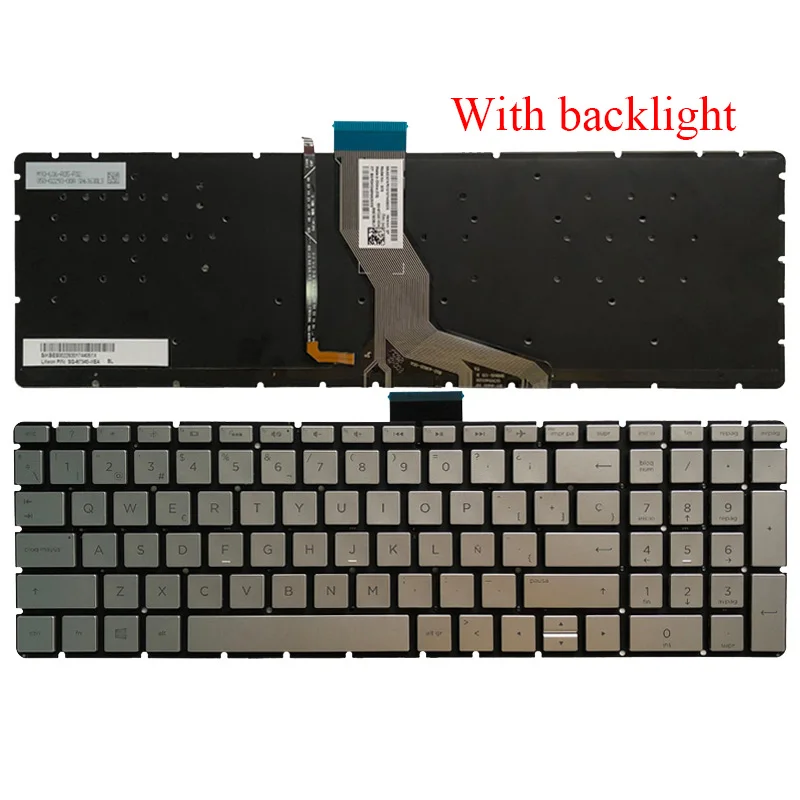 

Испанская клавиатура для ноутбука HP 17-bs024ds 17-bs025ds 17-bs026ds 17-bs028ds 17-bs051od черная/Серебристая клавиатура с подсветкой