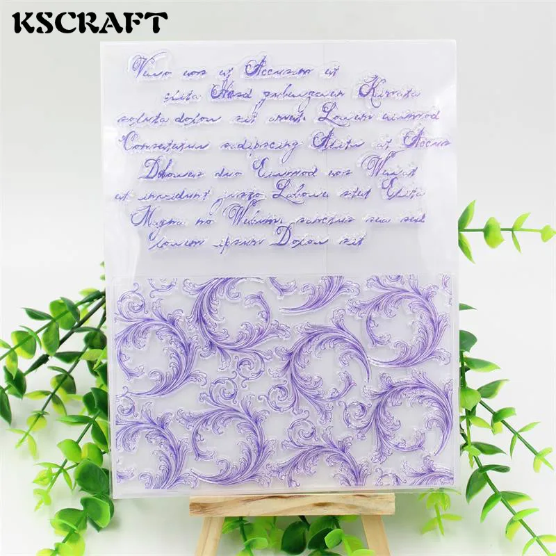 KSCRAFT цветные уголки прозрачный силиконовый штамп/печать для