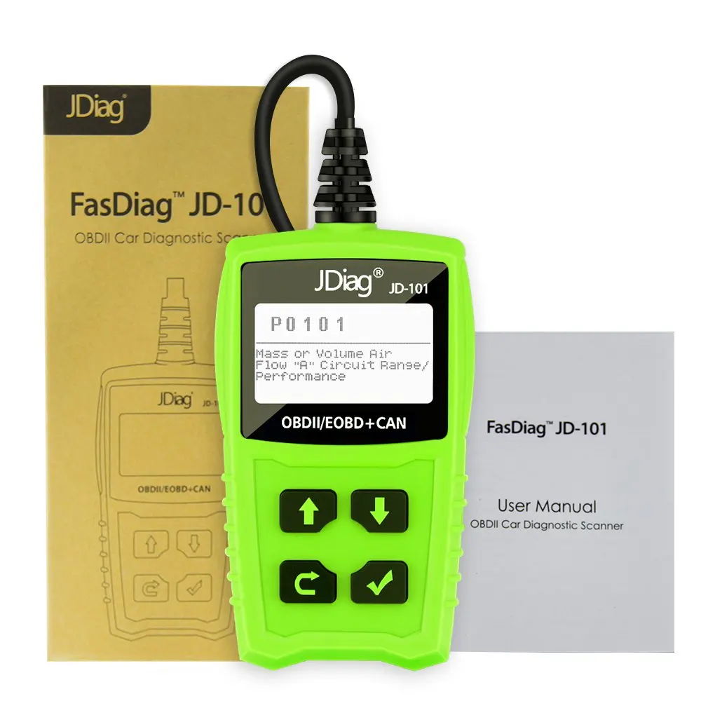 JDiag 101 JD101 Car OBD Code Reader for OBDII/EOBD/CAN fault codes cleaner JD-101 OBDII diagnostic scanner | Автомобили и