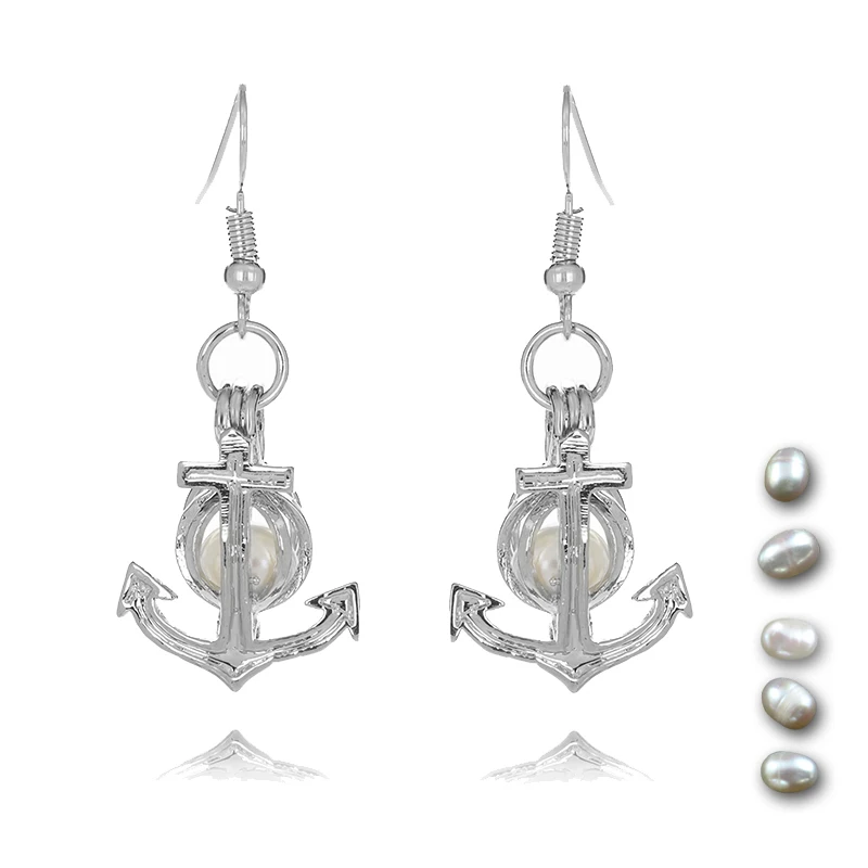 Жемчужная клетка серьги Ювелирная фурнитура анкер эфирное масло диффузор