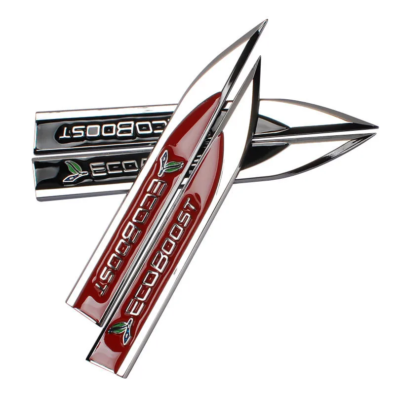 1 комплект = 2 шт. 3D металла Ecoboost автомобиль внедорожник Грузовик сторона Fender