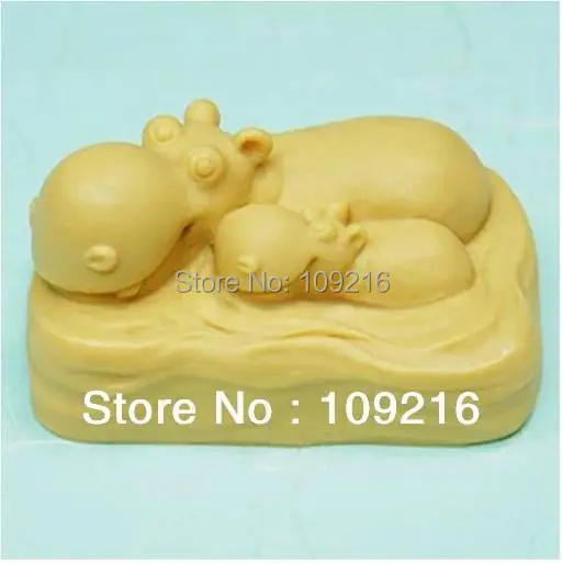 1 шт. силиконовая форма для мыла ручной работы бегемот (50330)|mold craft|molde diymold silicone mold |