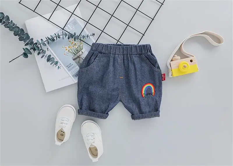2019 Summer Toddler Infant Clothing Sets Baby Girls Boys Clothes Suits Rainbow T Shirt Shorts Kids Children Costume | Детская одежда и