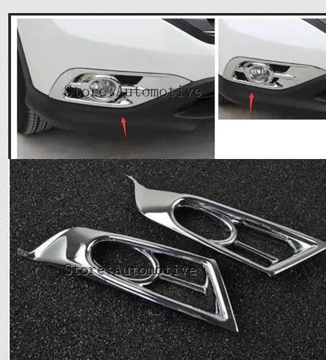 

Chrome Fog Light Cover For Honda CRV 5th 2017 2018 CR-V Front Lamp Overlay Molding Accessories
