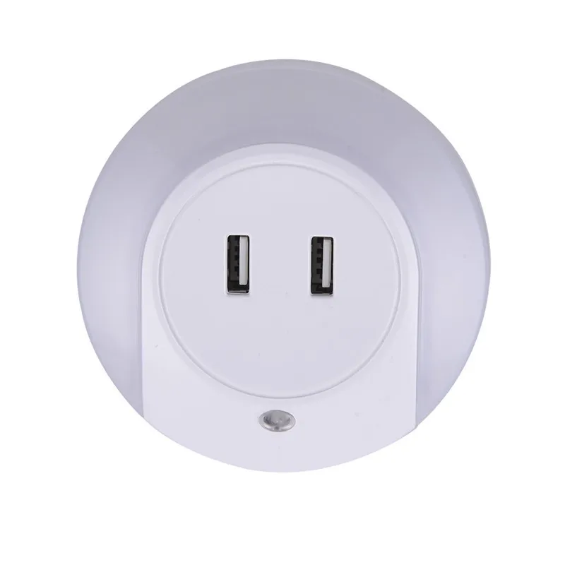 Woodpow круглый датчик автоматического включения света светодиодный ночник с 2 USB